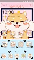 Cute Shiba Inu dog theme Affiche