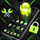 Dark Black Neon Green Theme 💫 APK