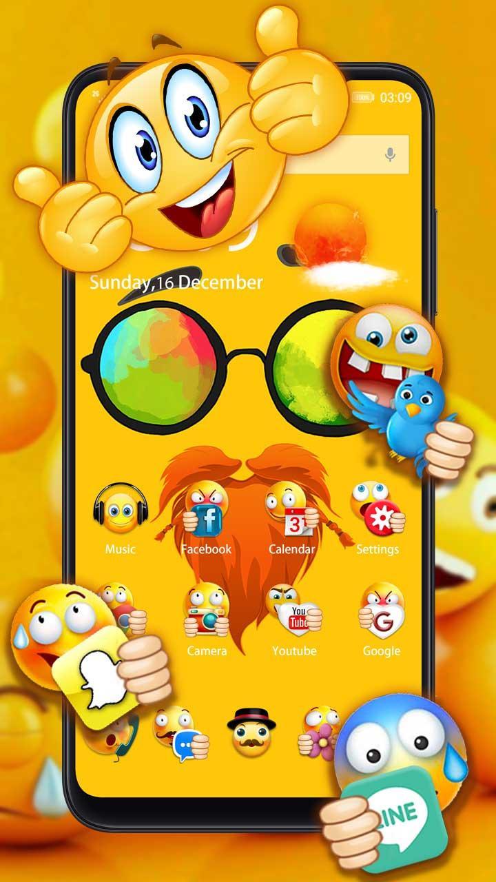 Cute Emoji Wallpaper lock screen theme APK do pobrania na Androida