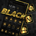 Dark Black Golden Brown Launcher Theme 💖 icon