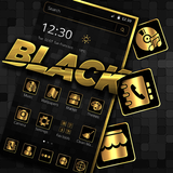 Dark Black Golden Brown Launcher Theme 💖-icoon