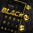 Dark Black Golden Brown Launcher Theme 💖 simgesi