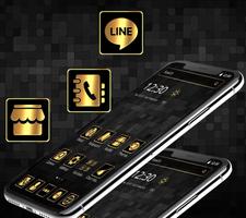 Dark Black Golden Brown Launcher Theme 💖 Cartaz