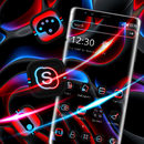 Cool Dark Black Neon Light Theme 💫 APK