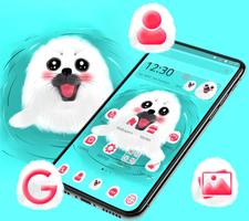 Cute White Lovely Puppy Theme 🐶 bài đăng