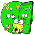 Icona Cartoon Lovely Cute Green Frog Launcher Theme