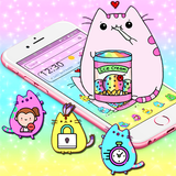 آیکون‌ Pusheen Cuteness Cat Cartoon Kawaii Theme 😻