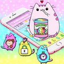 Pusheen Cuteness Cat Cartoon Kawaii Theme 😻 APK
