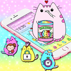 Pusheen Cuteness Cat Cartoon Kawaii Theme 😻 আইকন