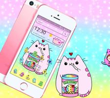 Pusheen Cuteness Cat Cartoon Kawaii Theme 😻 Cartaz