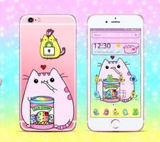 Pusheen Cuteness Cat Cartoon Kawaii Theme 😻 স্ক্রিনশট 2