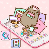 Cuteness Cartoon Pusheen Cat Launcher Theme ikon