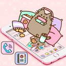 Cuteness Cartoon Pusheen Cat Launcher Theme 😽 APK