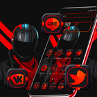 Red Black Man Launcher Theme 💖 ไอคอน