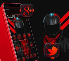 Red Black Man Launcher Theme 💖 Affiche