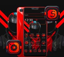 Red Black Man Launcher Theme 💖 syot layar 2