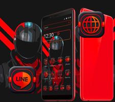 Red Black Man Launcher Theme 💖 스크린샷 3