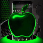 Green Neon Tech Apple Dark Theme icône