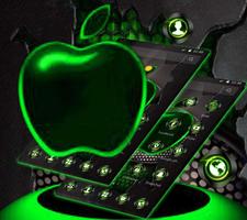 Green Neon Tech Apple Dark Theme capture d'écran 3