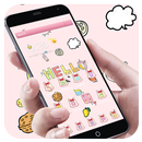 Cartoon pink cute butterfly theme pink skirt icon APK
