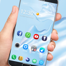 Prosty niebieski motyw Huawei P30 aplikacja