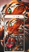 Cool Ferocious Tiger Theme Dark Beast Wallpaper スクリーンショット 1