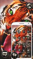 Cool Ferocious Tiger Theme Dark Beast Wallpaper capture d'écran 2