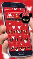 Red cute bow cartoon mouse theme اسکرین شاٹ 1