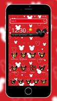 Red cute bow cartoon mouse theme اسکرین شاٹ 2