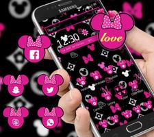 Pink love graffiti mouse theme 海報