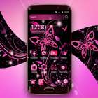 Butterfly Pink Theme \ Samsung Huawei LG Nokia HTC أيقونة