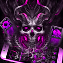 Dark Purple Black Skull Launcher Theme 💀 APK