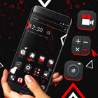 Red and Black Business Dark Launcher Theme 💞 icône