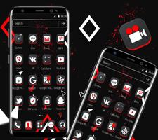 Red and Black Business Dark Launcher Theme 💞 capture d'écran 3