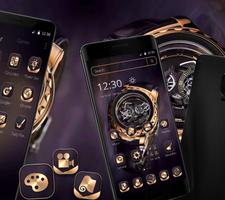 Golden Brown Metallic Watch Theme ⌚ screenshot 2