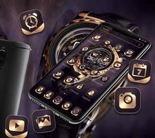 Golden Brown Metallic Watch Theme ⌚ screenshot 3