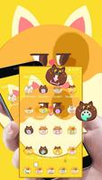 Cartoon cute cat theme, cute cat icon wallpaper screenshot 3