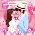 Sweet Romantic Love Couple Theme icône