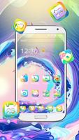 Neon colorful boutique mobile theme, colorful icon ポスター