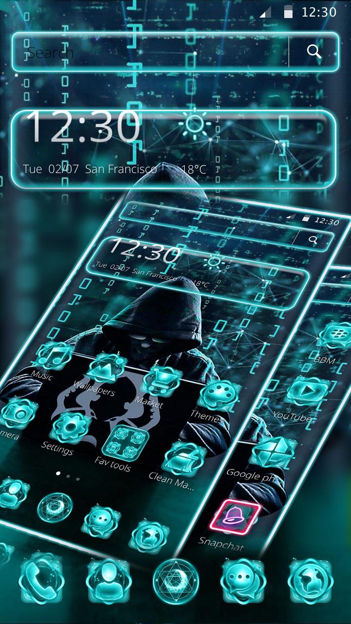 Cool Neon Hacker Theme pour Android - TÃ©lÃ©chargez l'APK - 