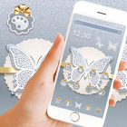 Butterfly Shiny White Theme 🦋 icon