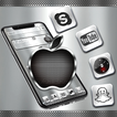 Black Apple Shiny Crystal Launcher Theme 🍎