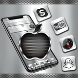 Black Apple Shiny Crystal Launcher Theme 🍎 ícone