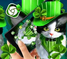 Lucky Clover Green Cap Cat Theme 🍀 screenshot 3