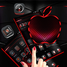 Red Black Apple Dark Launcher Theme 🍎 biểu tượng