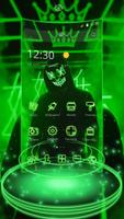 Green Neon Led Mask Anonymous Theme capture d'écran 2