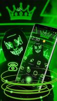 Green Neon Led Mask Anonymous Theme capture d'écran 3