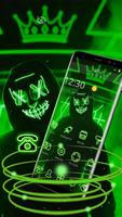 Green Neon Led Mask Anonymous Theme تصوير الشاشة 3