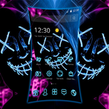 Blue Purple Neon Led Mask Anonymous Theme biểu tượng