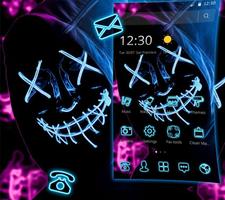 Blue Purple Neon Led Mask Anonymous Theme bài đăng
